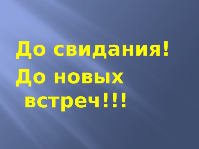 До свидания! До новых встреч!!!