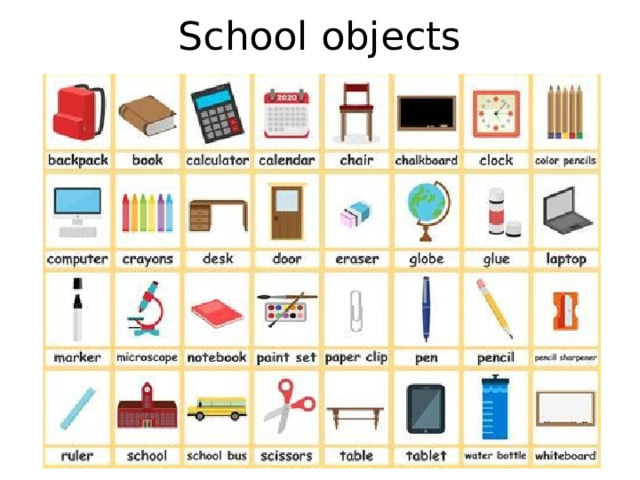 School objects