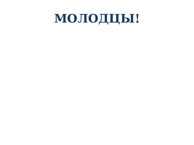 МОЛОДЦЫ!