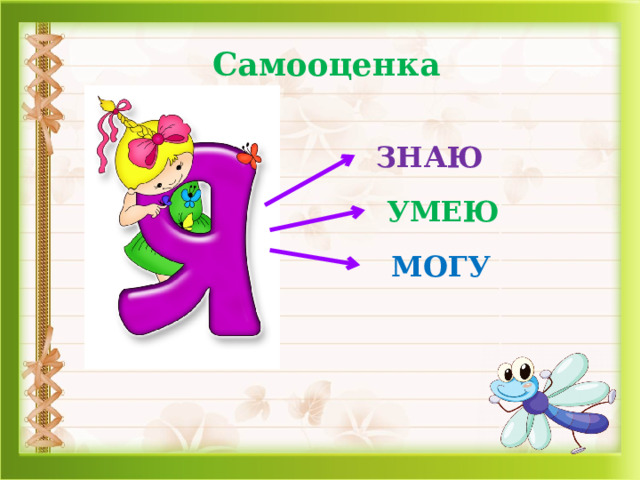 Самооценка ЗНАЮ УМЕЮ МОГУ