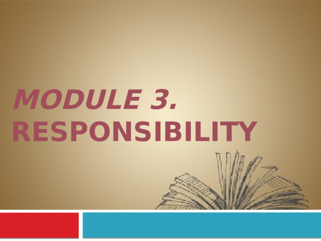 MODULE 3.  RESPONSIBILITY