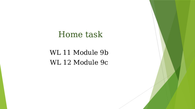 Home task WL 11 Module 9b WL 12 Module 9c