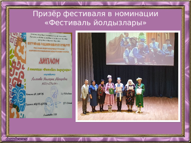 Призёр фестиваля в номинации «Фестиваль йолдызлары»