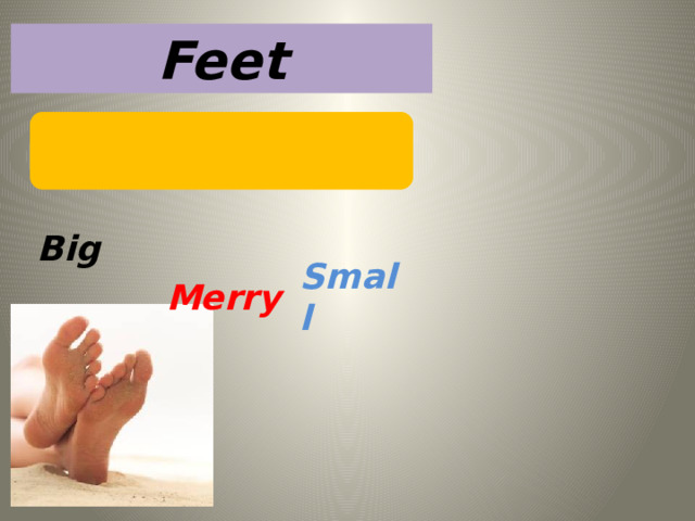 Feet Big Small Merry