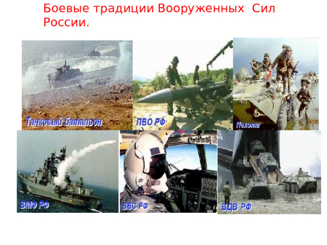 Боевые традиции Вооруженных Сил России.