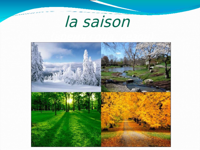 la saison  (время года, сезон)