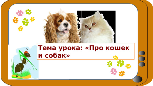 Тема урока: «Про кошек и собак»