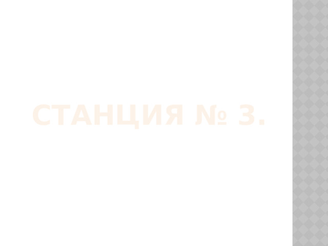 Станция № 3.