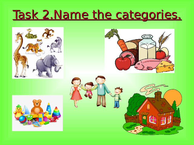 Task 2. Name the categories.