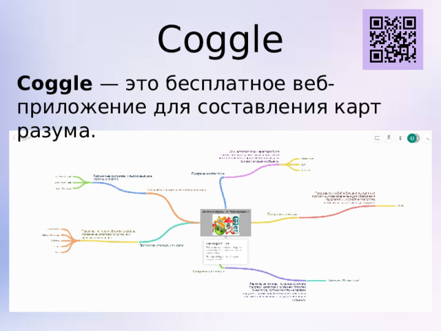 Сoggle Coggle — это бесплатное веб-приложение для составления карт разума. 