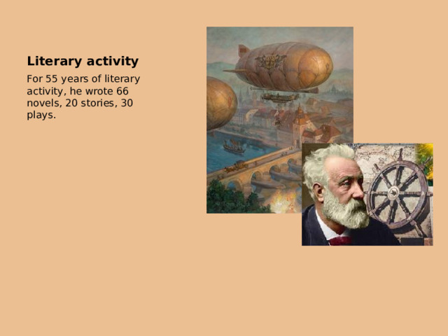 Literary activity For 55 years of literary activity, he wrote 66 novels, 20 stories, 30 plays.