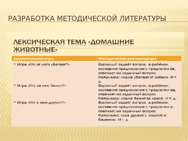 Разработка методической литературы