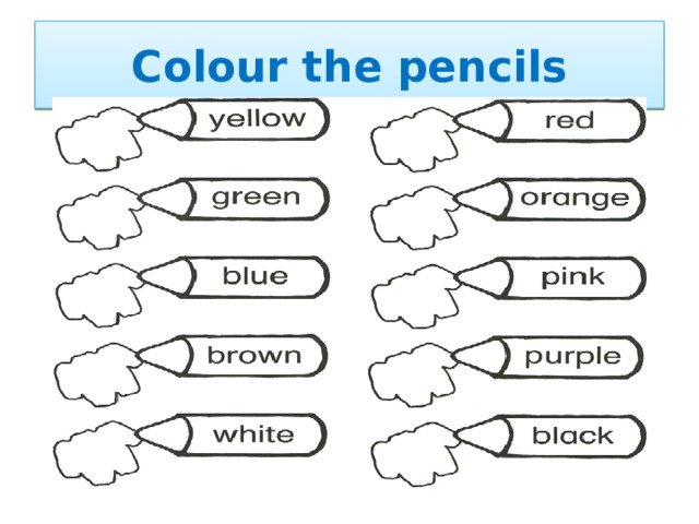 Colour the pencils