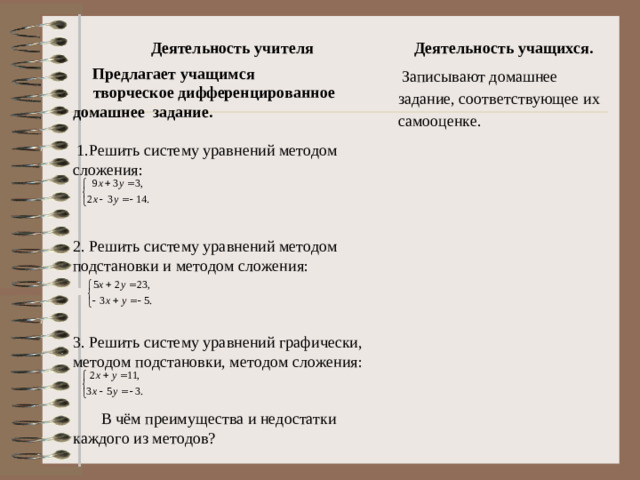 Эталон для самопроверки самостоятельной работы