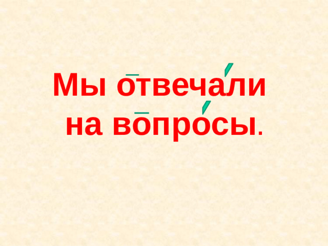 Мы отвечали на вопросы .