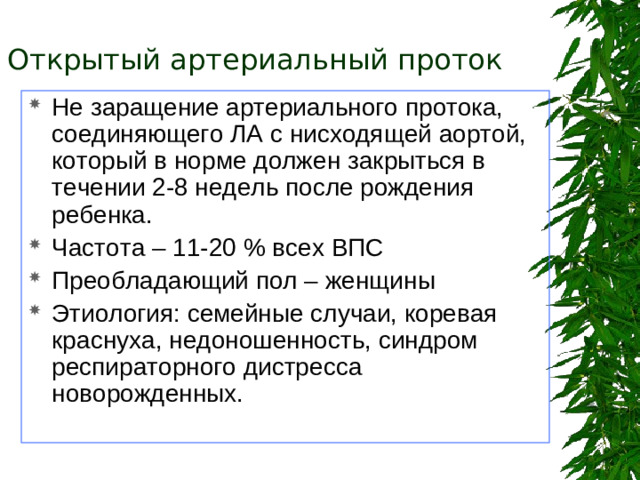 Открытый артериальный проток