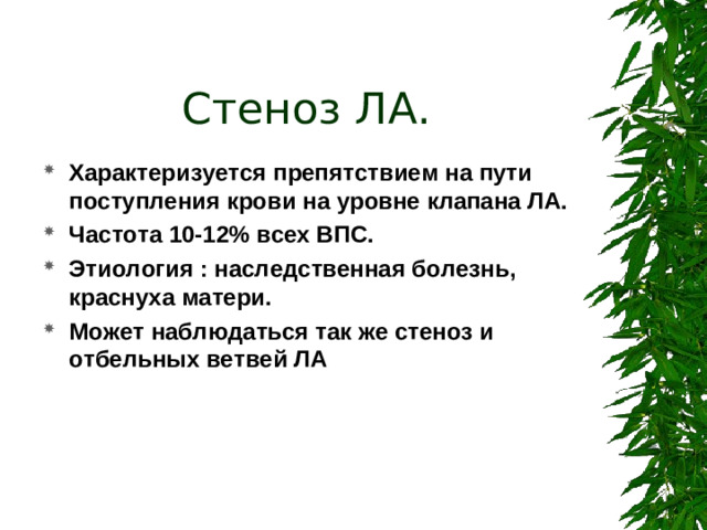 Стеноз ЛА.