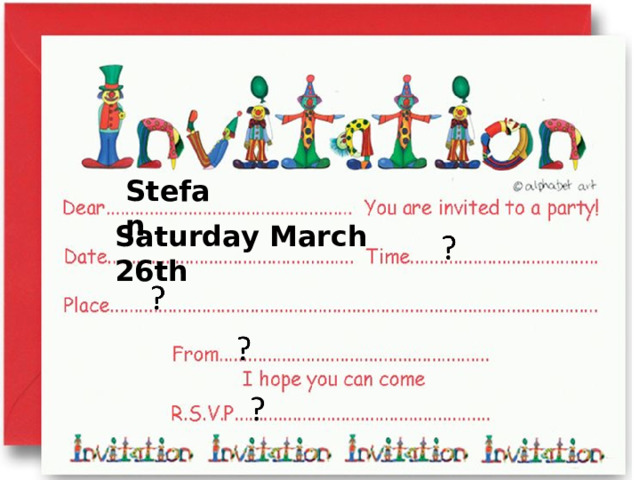 Stefan Saturday March 26th