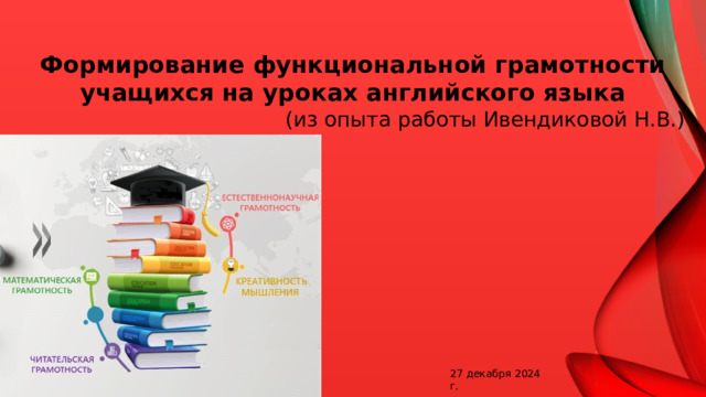 Формирование функциональной грамотности учащихся на уроках английского языка (из опыта работы Ивендиковой Н.В.)   27 декабря 2024 г.