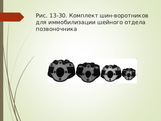 Рис. 13-30. Комплект шин-воротников для иммобилизации шейного отдела позвоночника