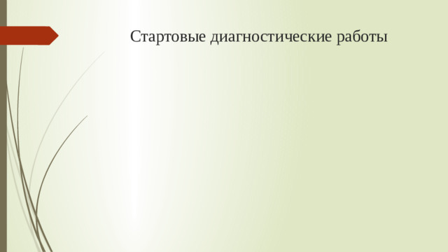 Стартовые диагностические работы