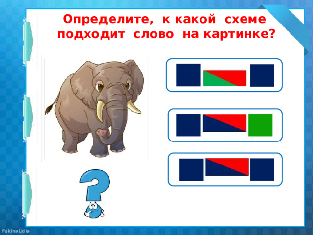 Определите, к какой схеме подходит слово на картинке?