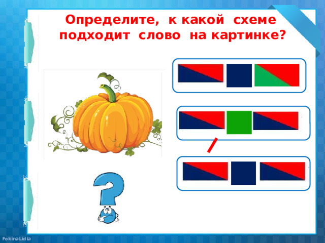 Определите, к какой схеме подходит слово на картинке?