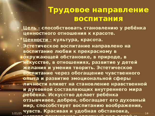 Трудовое направление воспитания