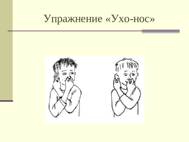 Упражнение «Ухо-нос»