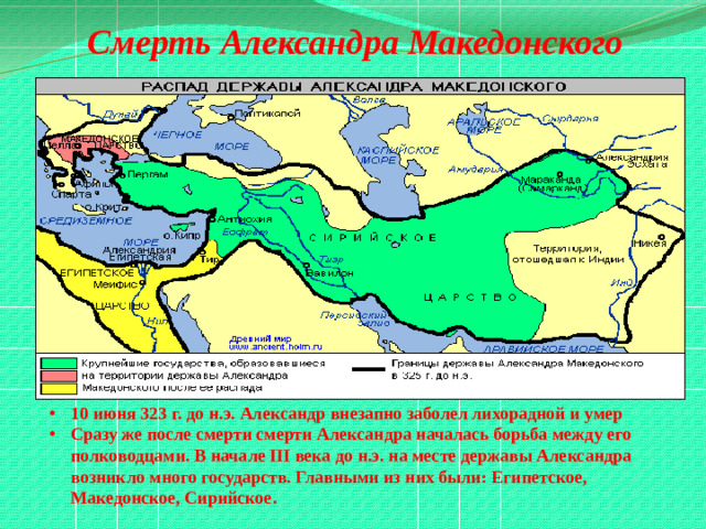 Смерть Александра Македонского