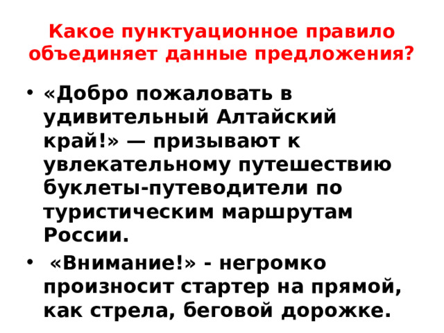 Какое пунктуационное правило объединяет данные предложения?