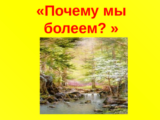 «Почему мы болеем? »