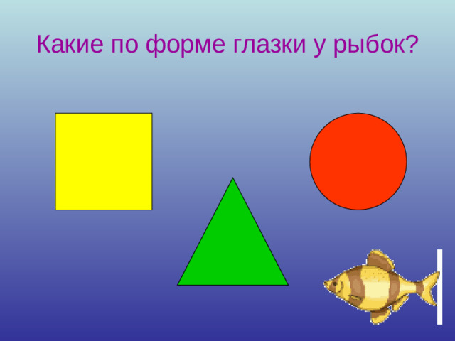 Какие по форме глазки у рыбок?