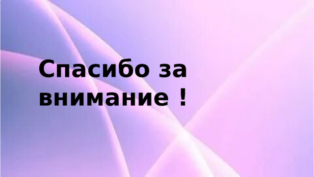 Спасибо за внимание !