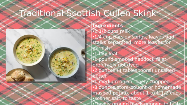 Traditional Scottish Cullen Skink Ingredients