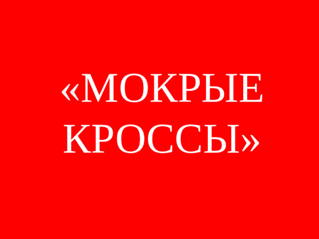 « МОКРЫЕ КРОССЫ»