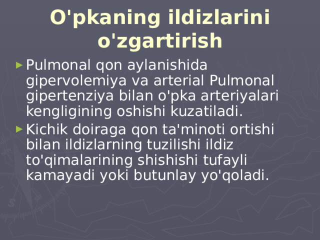 O'pkaning ildizlarini o'zgartirish