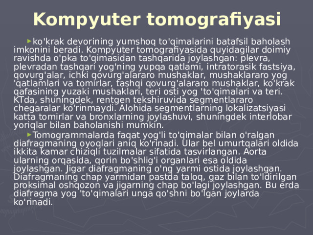 Kompyuter tomografiyasi