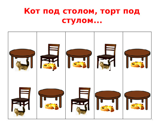 Кот под столом, торт под стулом...
