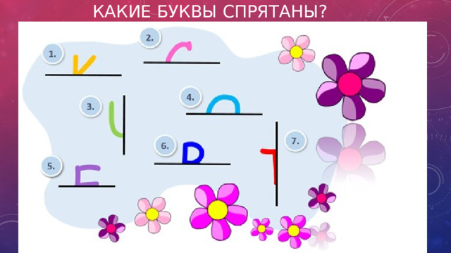 Какие буквы спрятаны?