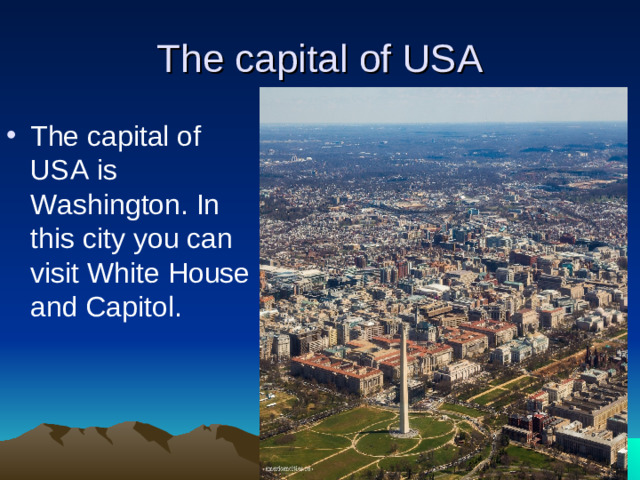 The capital of USA