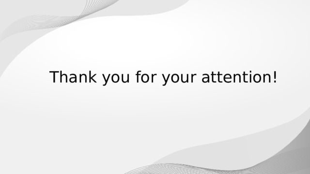 Thank you for your attention!
