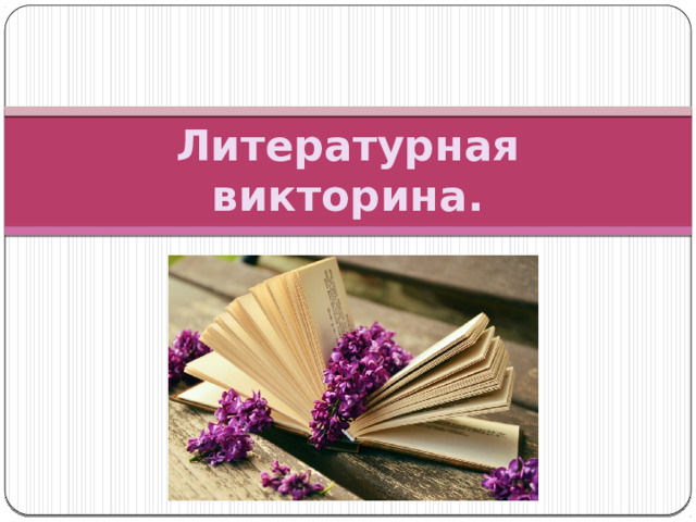 Литературная викторина.