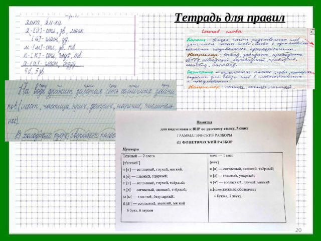Тетрадь для правил