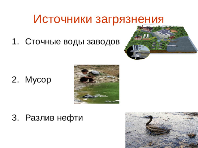 Источники загрязнения