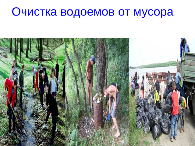 Очистка водоемов от мусора