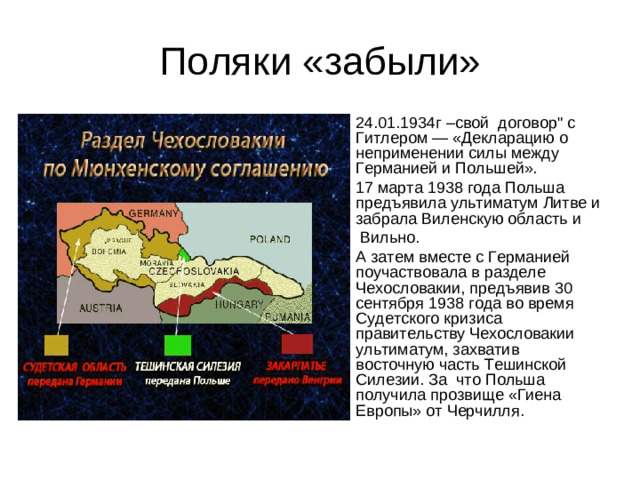 Поляки «забыли»