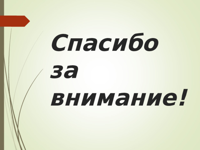 Спасибо  за  внимание!
