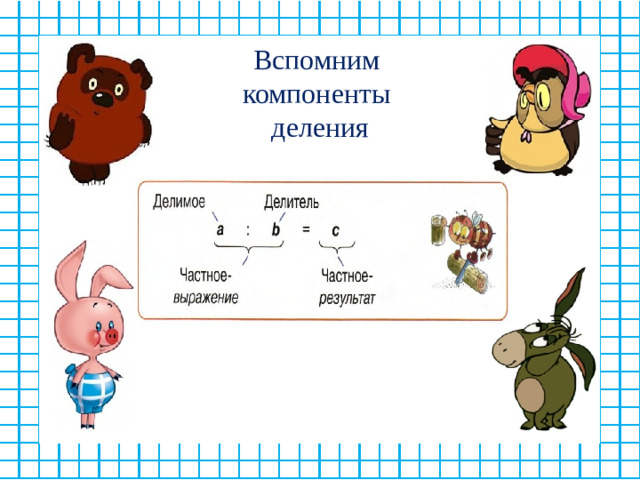 Вспомним компоненты деления
