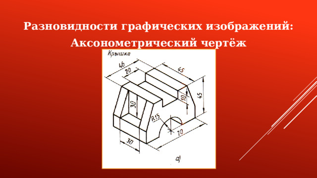 Разновидности графических изображений: Аксонометрический чертёж